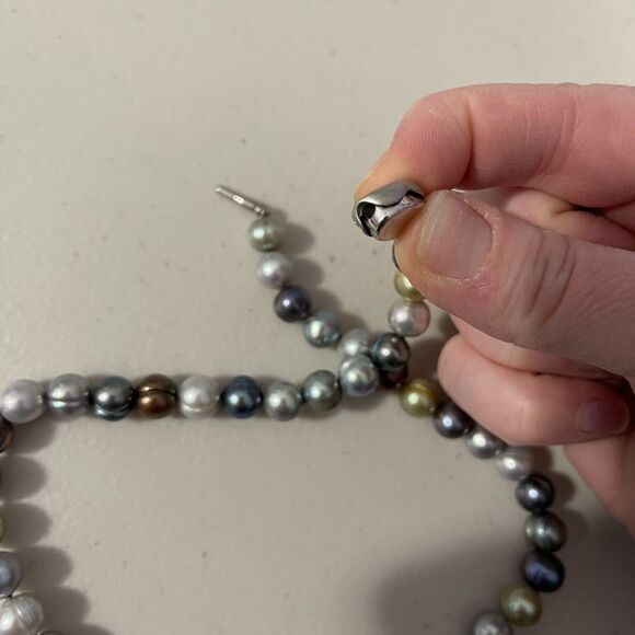 Multicolored pearl necklace - Picture 5 of 6